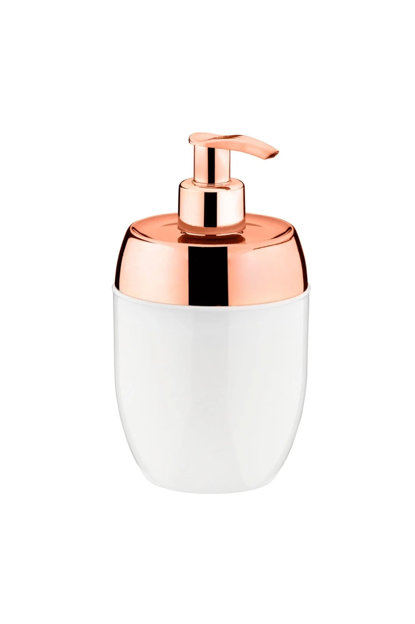 Dispenser Porta Sabonete Líquido Acquaset Branco e Rose Gold 300ml