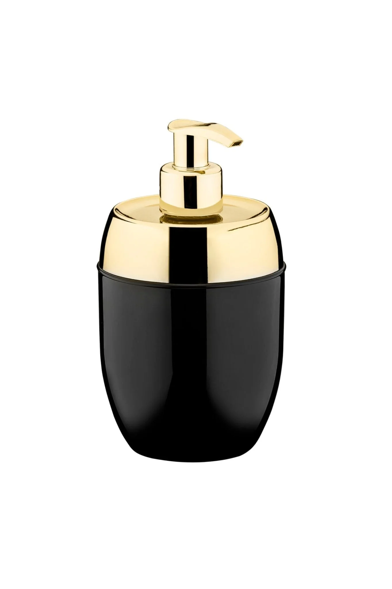 Dispenser Porta Sabonete Líquido Acquaset Preto e Dourado 300ml