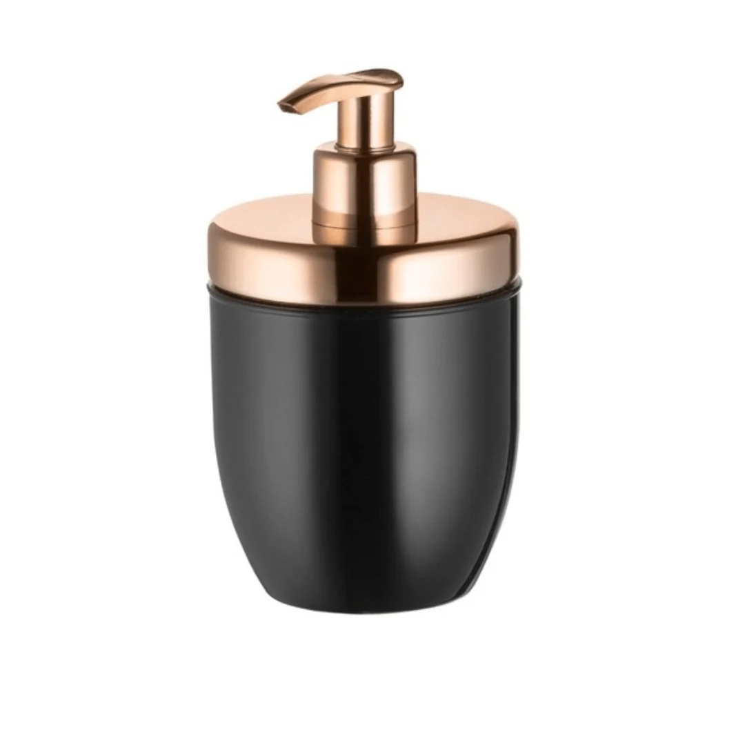 Dispenser Porta Sabonete Liquido Acquaset Preto e Rose Gold 300ml - Image 2