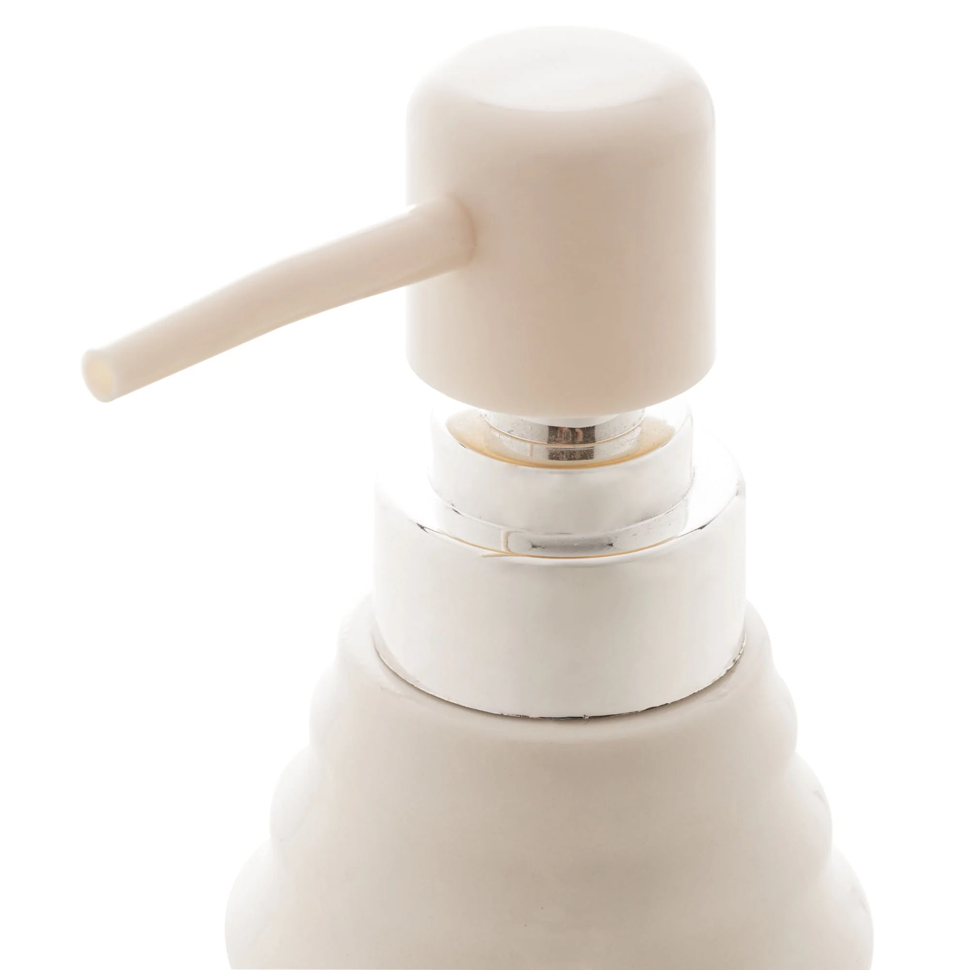 Dispenser Porta Sabonete Líquido Cerâmica Branco 300ml - Image 3