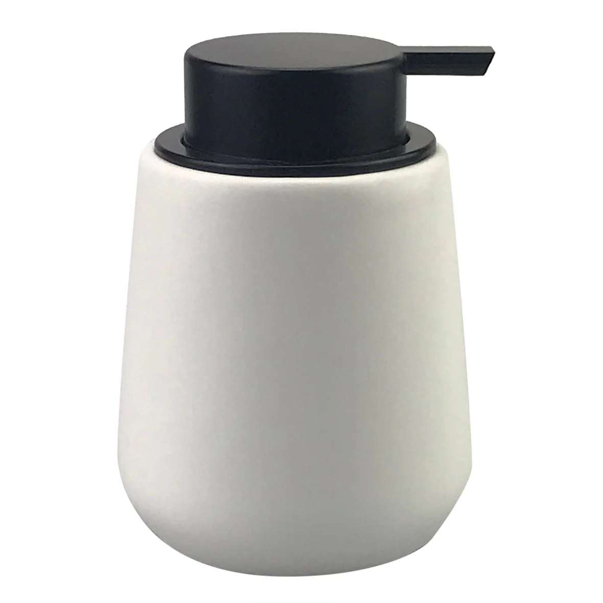Dispenser Porta Sabonete Líquido de Porcelana Branco e Preto 400ml