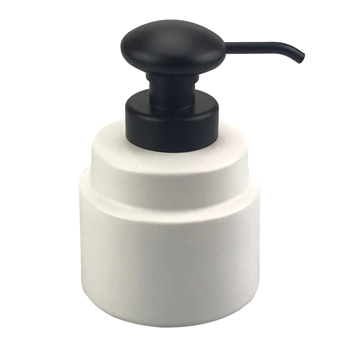 Dispenser Porta Sabonete Líquido de Porcelana Branco e Preto 500ml
