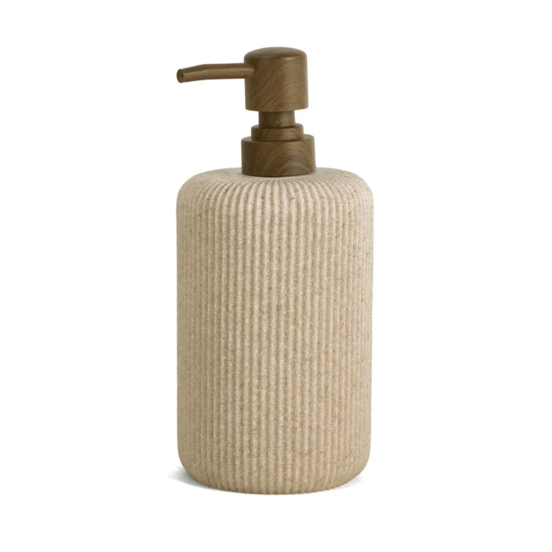 Dispenser Porta Sabonete Liquido em Poliresina Areia 19,5cm - Image 5