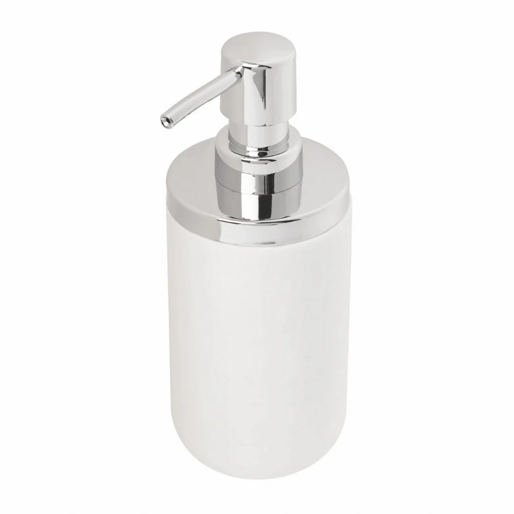 Dispenser Porta Sabonete Líquido Junip Branco com Cromado - 380 ml - Image 3
