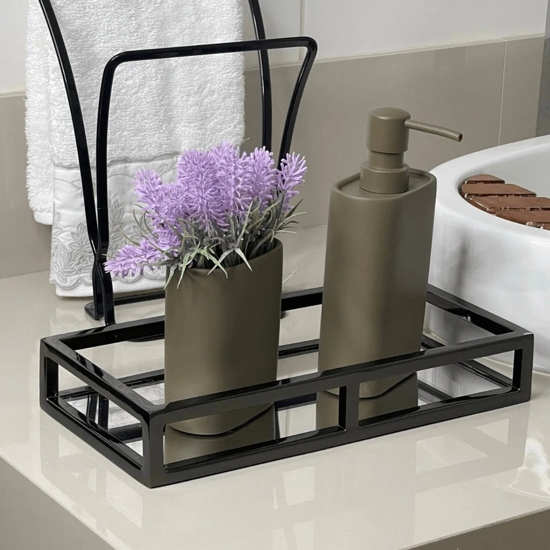Dispenser Porta Sabonete Liquido Verde Militar 19cm - Image 2