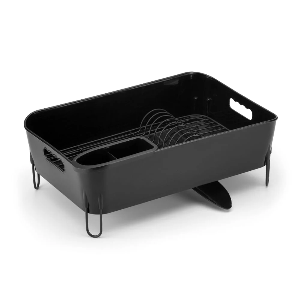 Escorredor com Porta Talheres Deluxe Preto - Image 4