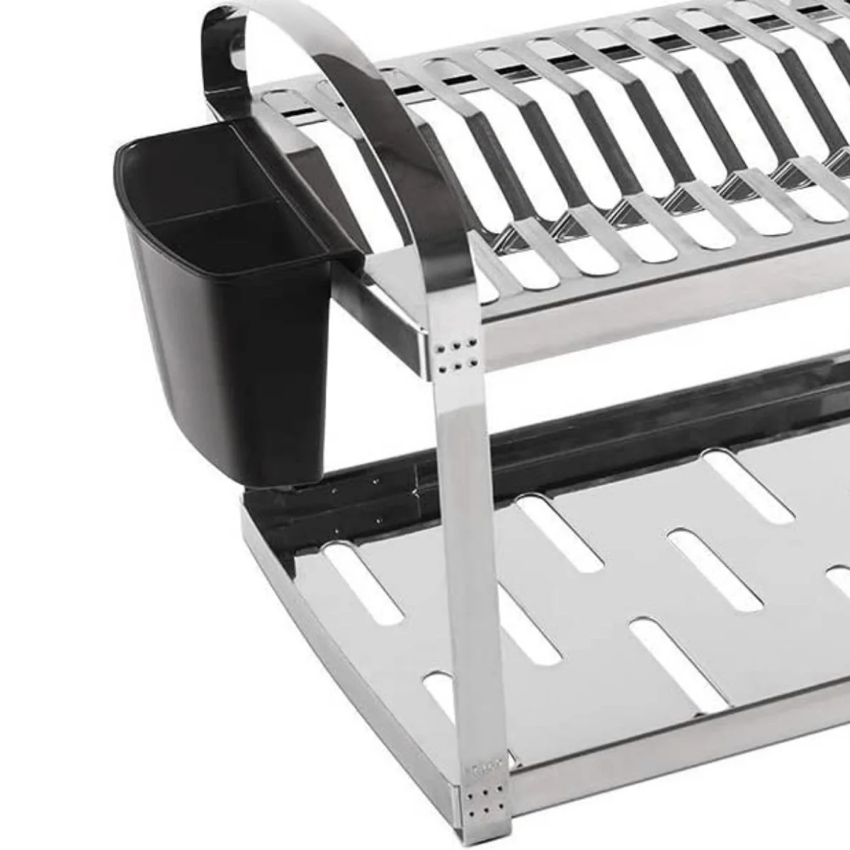 Escorredor de Louças Inox 16 Pratos Com Porta Talheres + Dispenser Detergente Brinde - Image 4