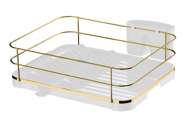 Escorredor de Louças Branco e Dourado com Bico - Image 5