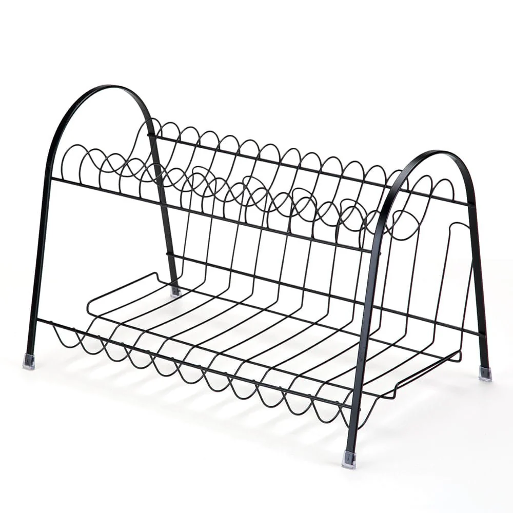 Escorredor De Pratos Dois Andares Max Duplo Aço Preto Black Luxo - Image 6