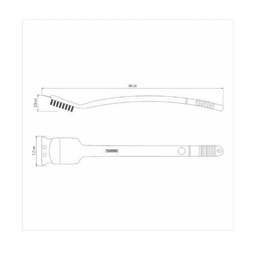 Escova para Churrasco em Aço Inox Preta 44cm - Image 5