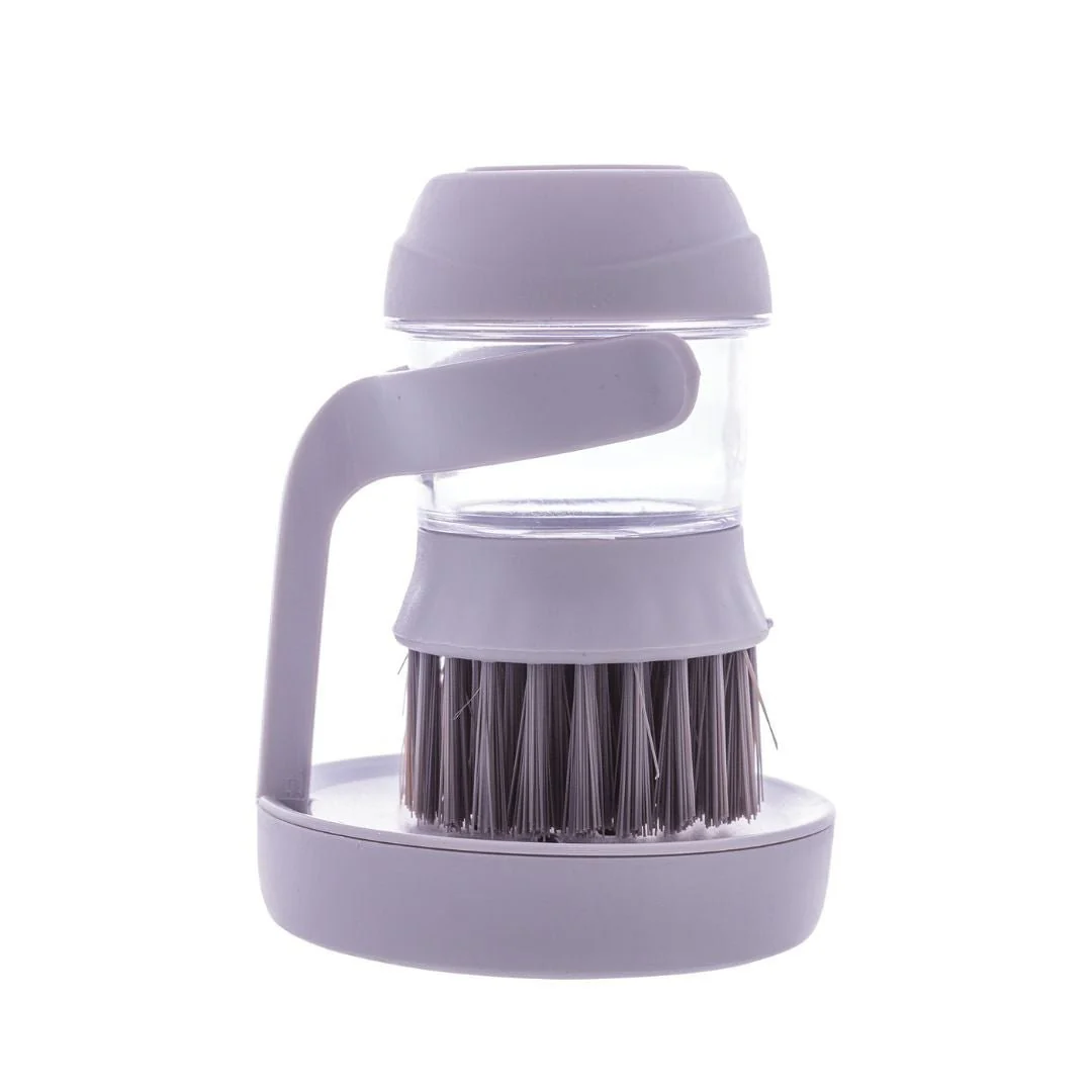 Escova para Limpeza de Plástico com Dispenser e Suporte Cinza 12,5cm - Image 2