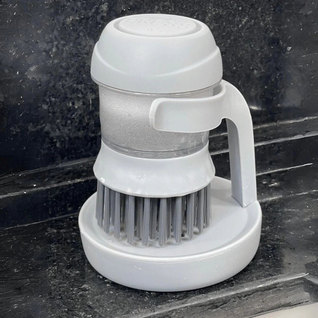 Escova para Limpeza de Plástico com Dispenser e Suporte Cinza 12,5cm - Image 7