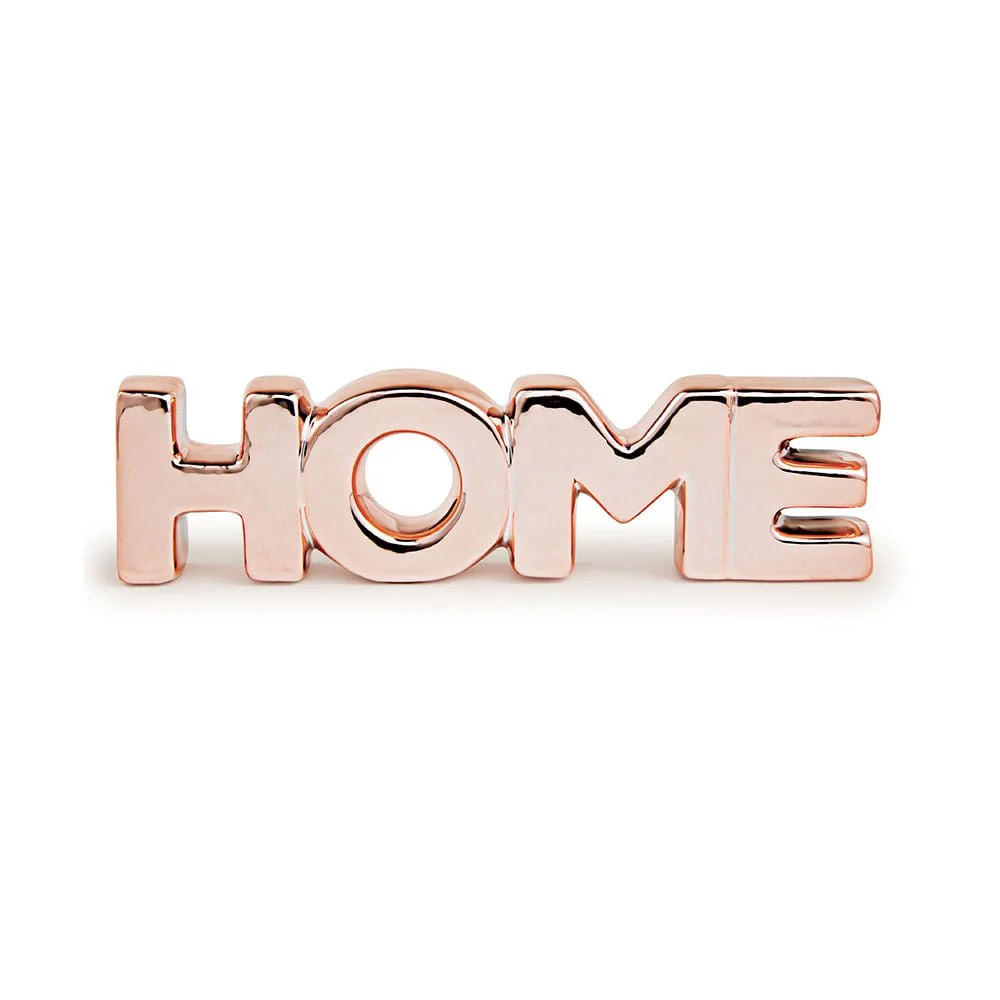 Escultura Home em Porcelana Rose Gold 21cm