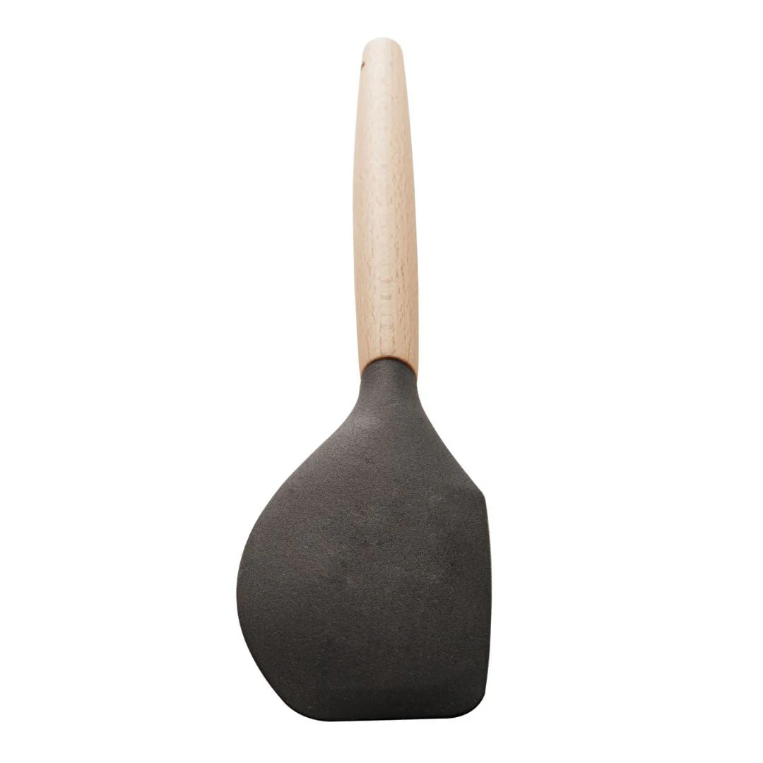 Espátula de Silicone com Cabo de Bambu Charmy Preta 31,5cm - Image 4
