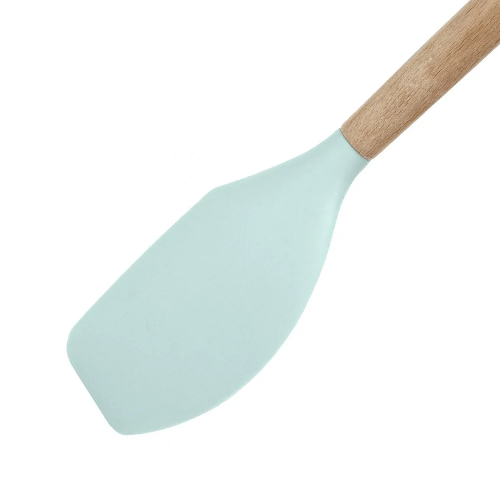 Espátula de Silicone com Cabo de Madeira Water Blue - Image 2