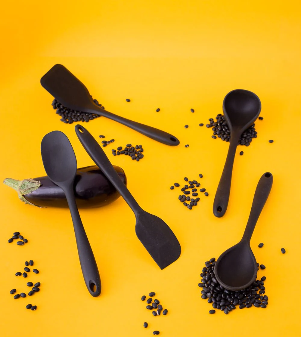 Espatula de Silicone Duplo Redonda Preto - Image 3