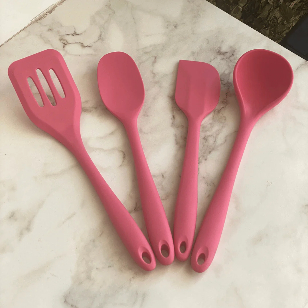 Espátula de Silicone Duplo Redonda Rosa - Image 2
