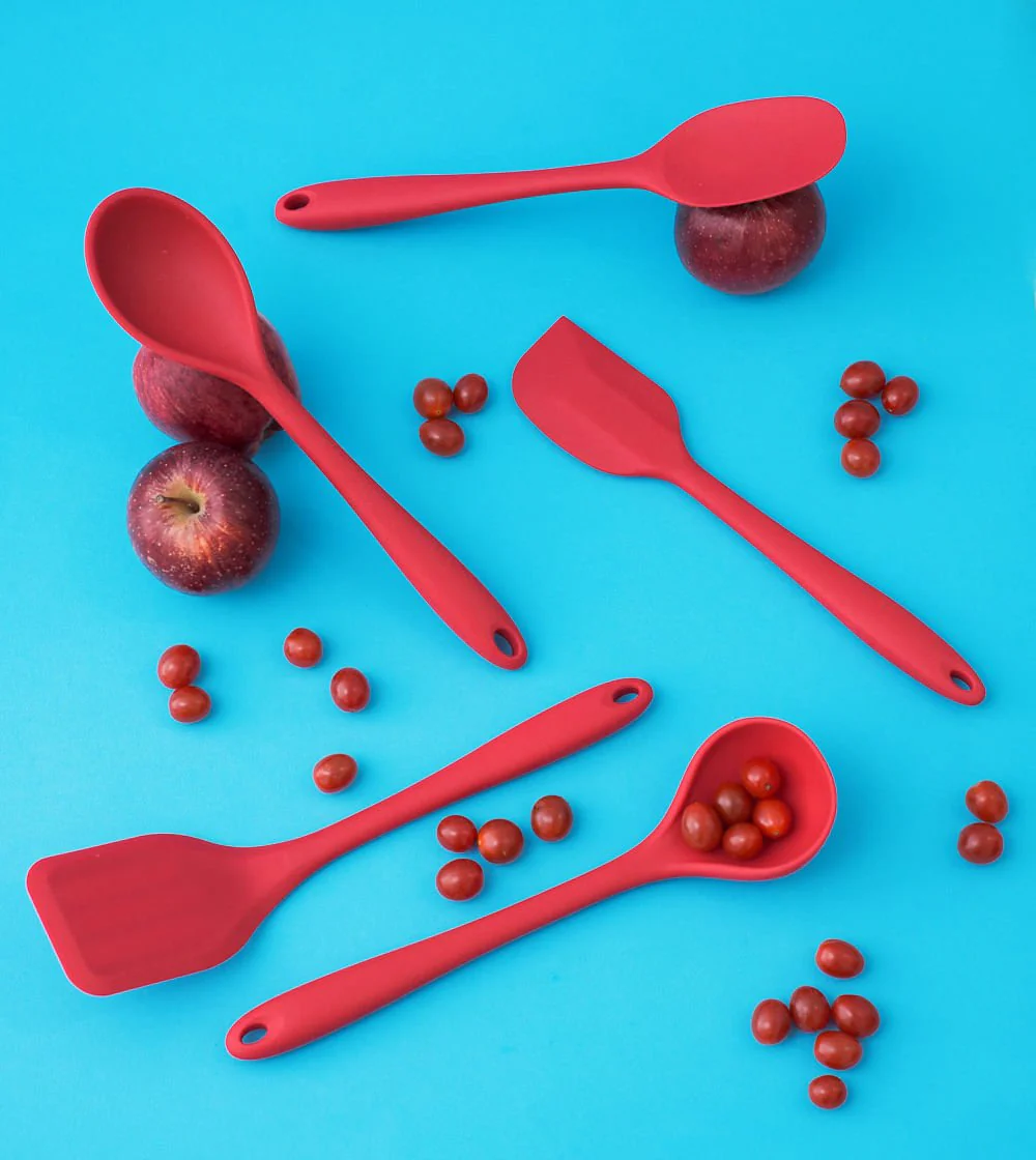 Espátula de Silicone Duplo Redonda Vermelho - Image 4