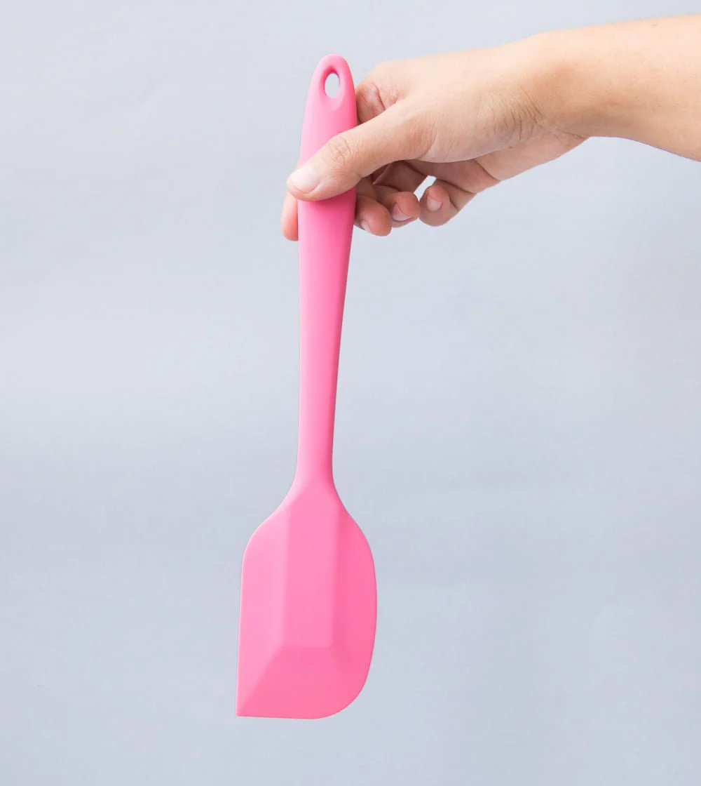 Espátula de Silicone Duplo Reta Pão Duro Rosa - Image 2