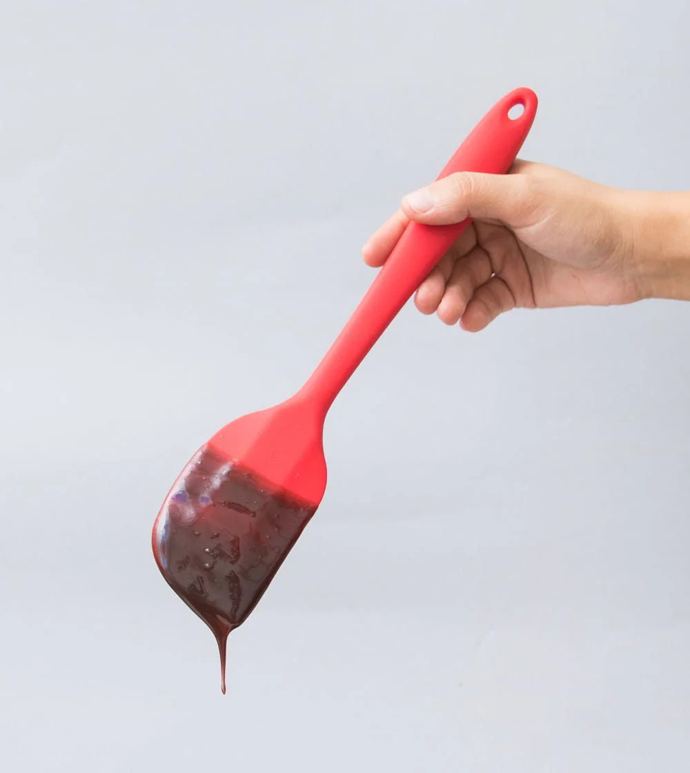 Espatula de Silicone Duplo Reta Pão Duro Vermelho - Image 3