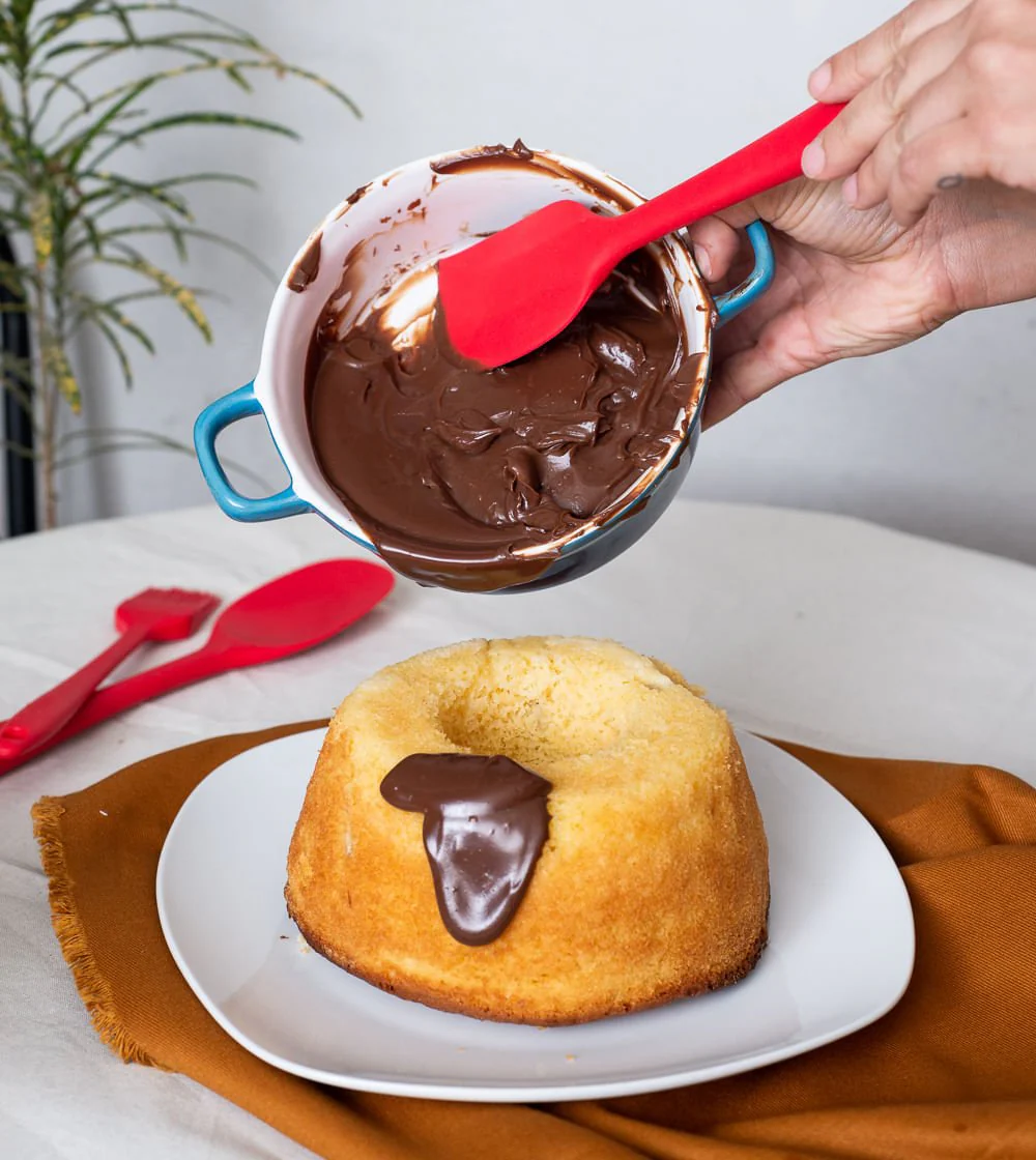 Espatula de Silicone Duplo Reta Pão Duro Vermelho - Image 4