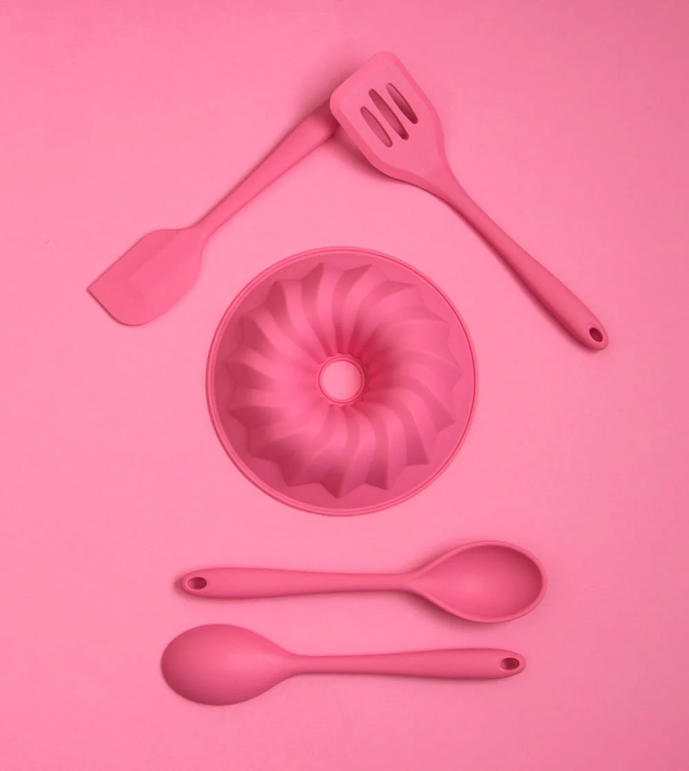 Espátula Vazada de Silicone Duplo Rosa - Image 6