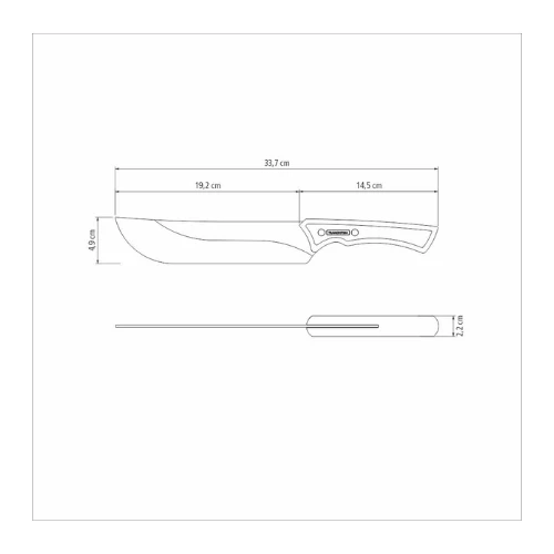 Faca de Carne Churrasco em Aço Inox Black 33,7cm Tramontina - Image 6