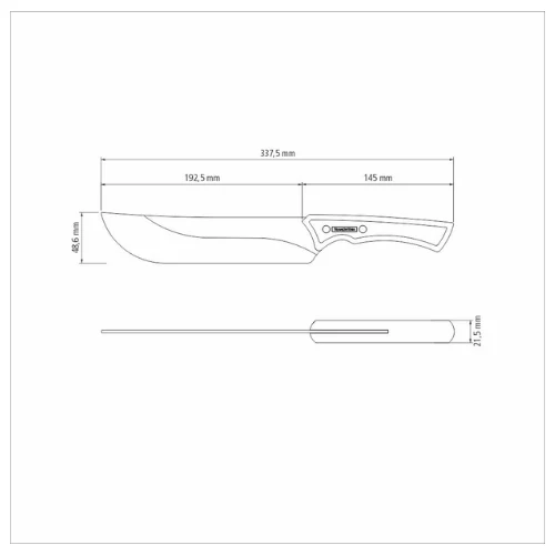 Faca de Carne Churrasco em Aço Inox Black 33,7cm Tramontina - Image 7