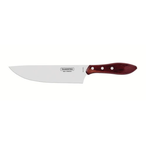 Faca para Carne em Aço Inox com Cabo Vermelho Tramontina - Image 3