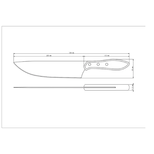 Faca para Carne em Aço Inox com Cabo Vermelho Tramontina - Image 6
