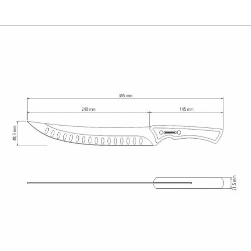 Faca para Carne em Aço Inox Escurecido 38,5cm Tramontina - Image 6