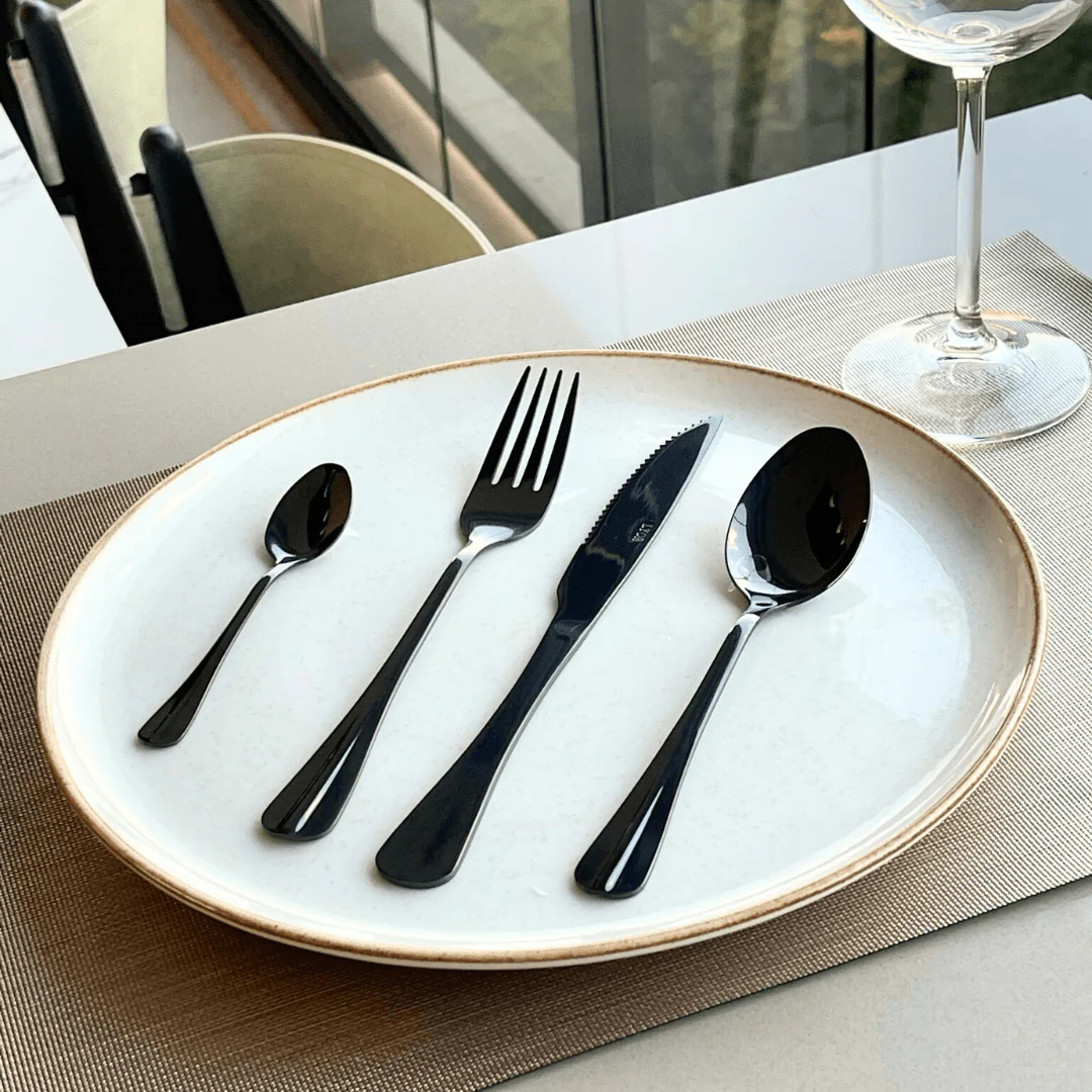 Faqueiro 24 Peças de Aço Inox Positano Preto Ônix - Image 3