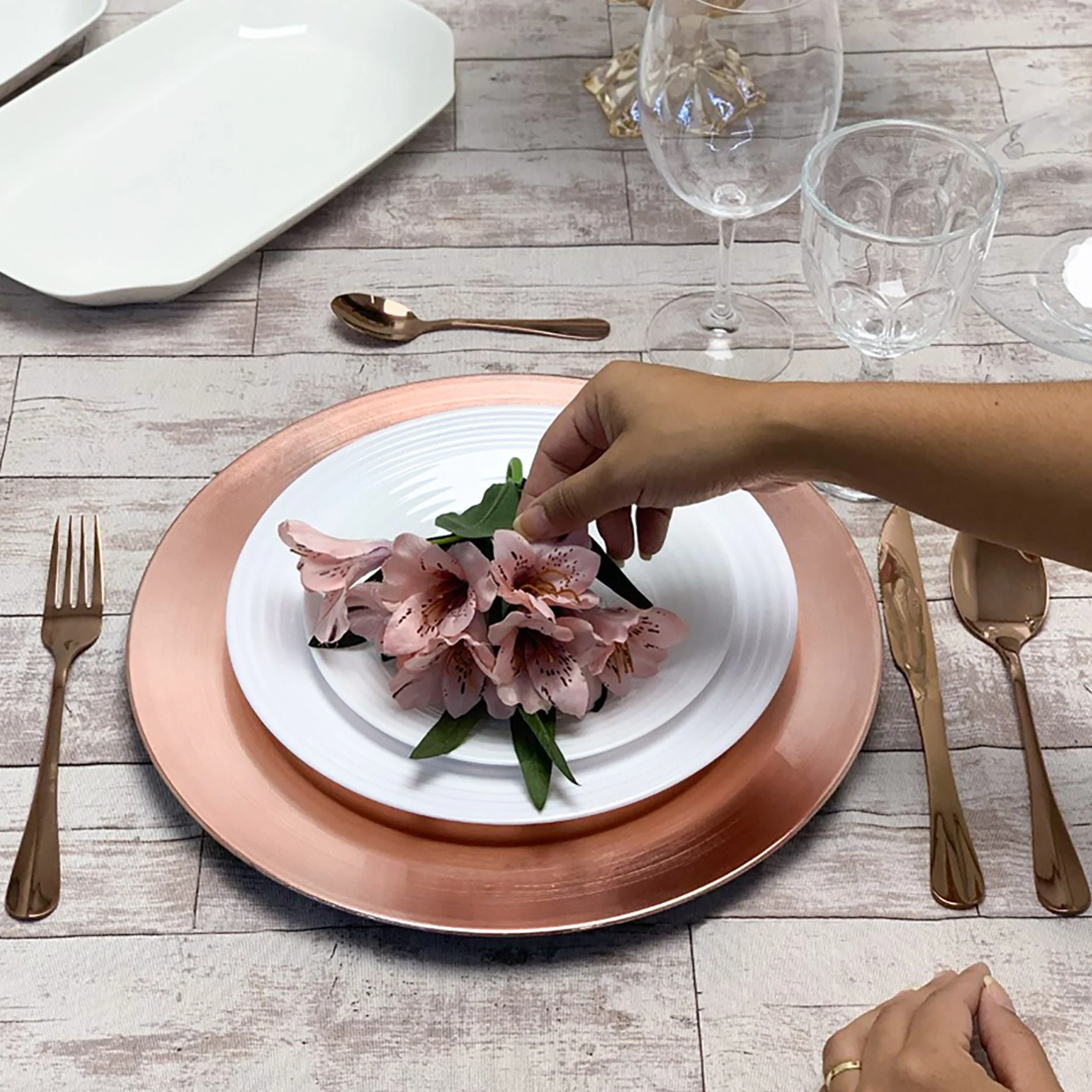 Faqueiro 24 Peças de Aço Inox Positano Rose Gold - Image 7