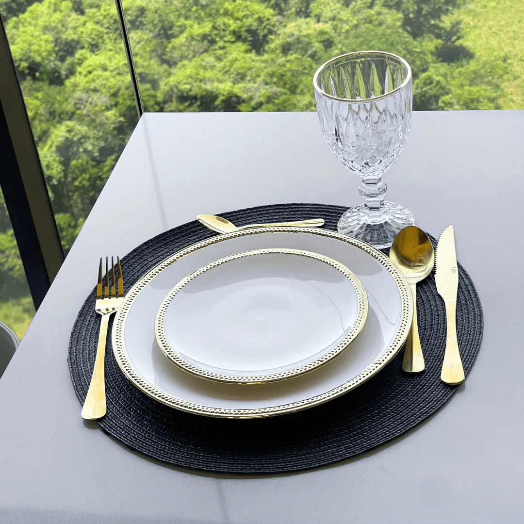 Faqueiro Dourado Aço Inox 24 Peças - Image 14