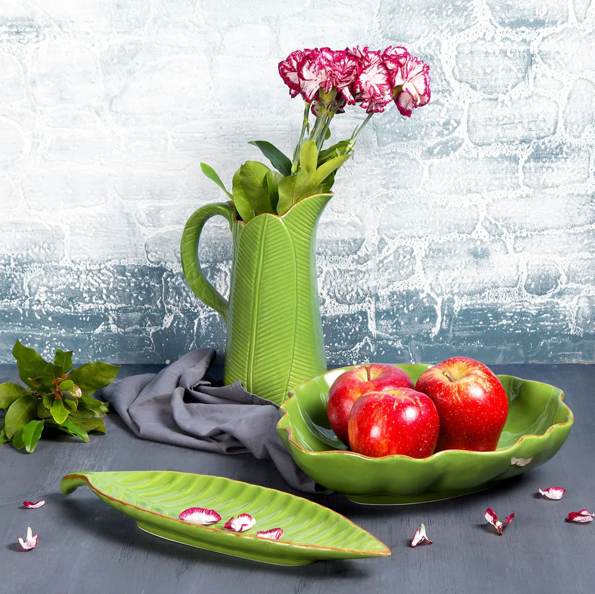 Folha Decorativa Banana Leaf em Cerâmica Verde 28,5cm - Image 4