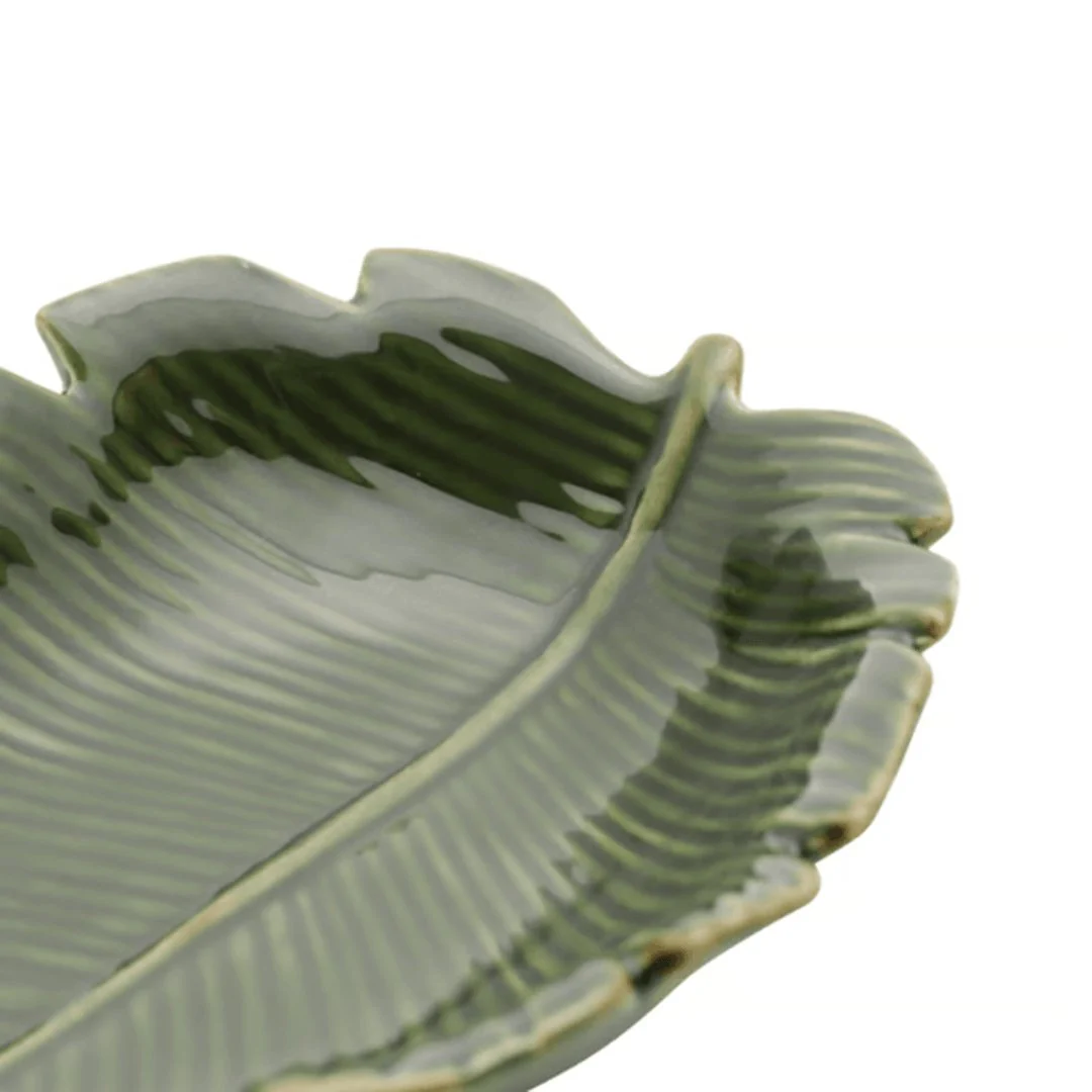 Folha Decorativa De Cerâmica Banana Leaf Verde 16 cm - Image 6