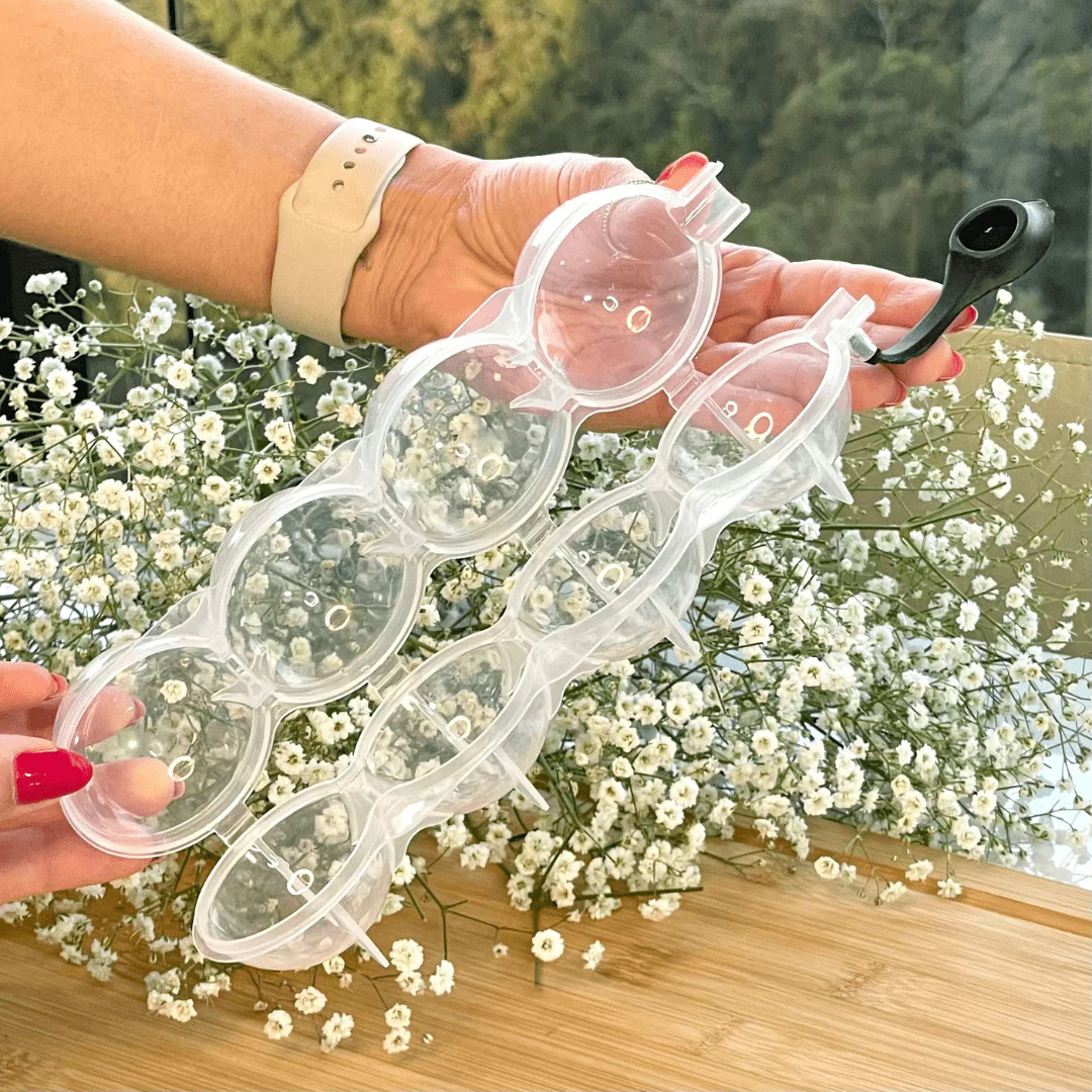 Forma para Gelo 4 Cavidades Redondas de Plástico 250ml - Image 5