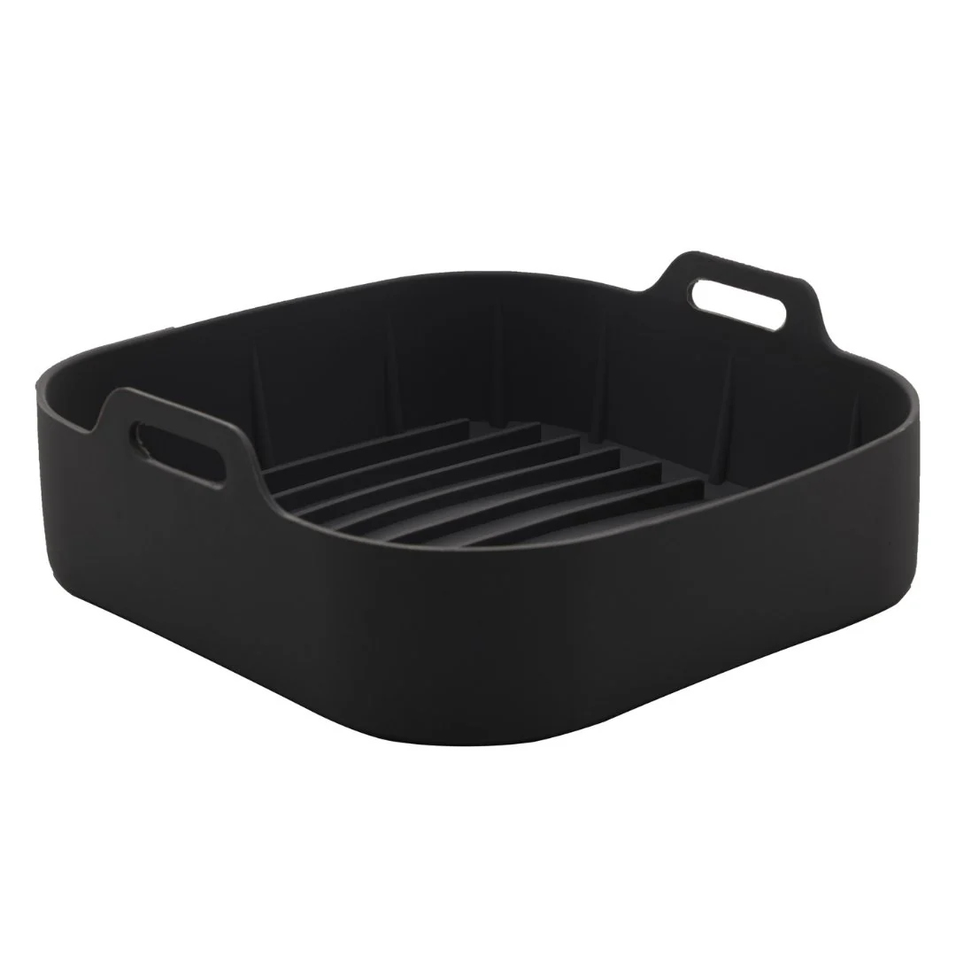 Forma Quadrada de Silicone para Air Fryer Preta 16cm - Image 4