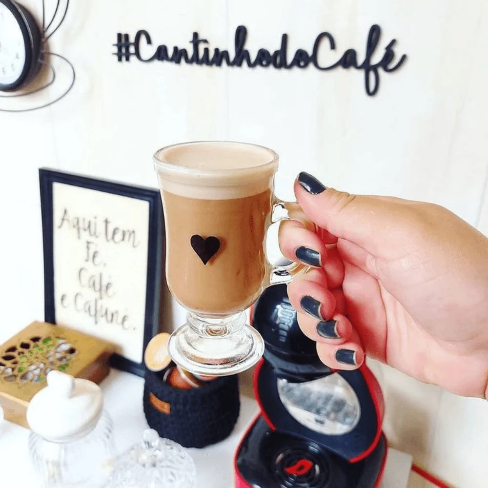 Frase Decorativa #CantinhodoCafe Mdf Preto - Image 2