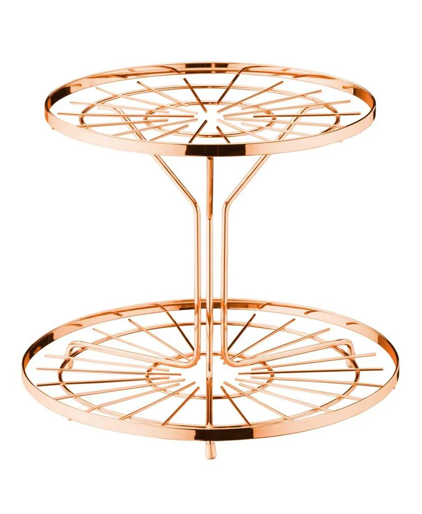 Fruteira Dupla Redonda Rose Gold 35 x 35 x A28,5cm - Image 3