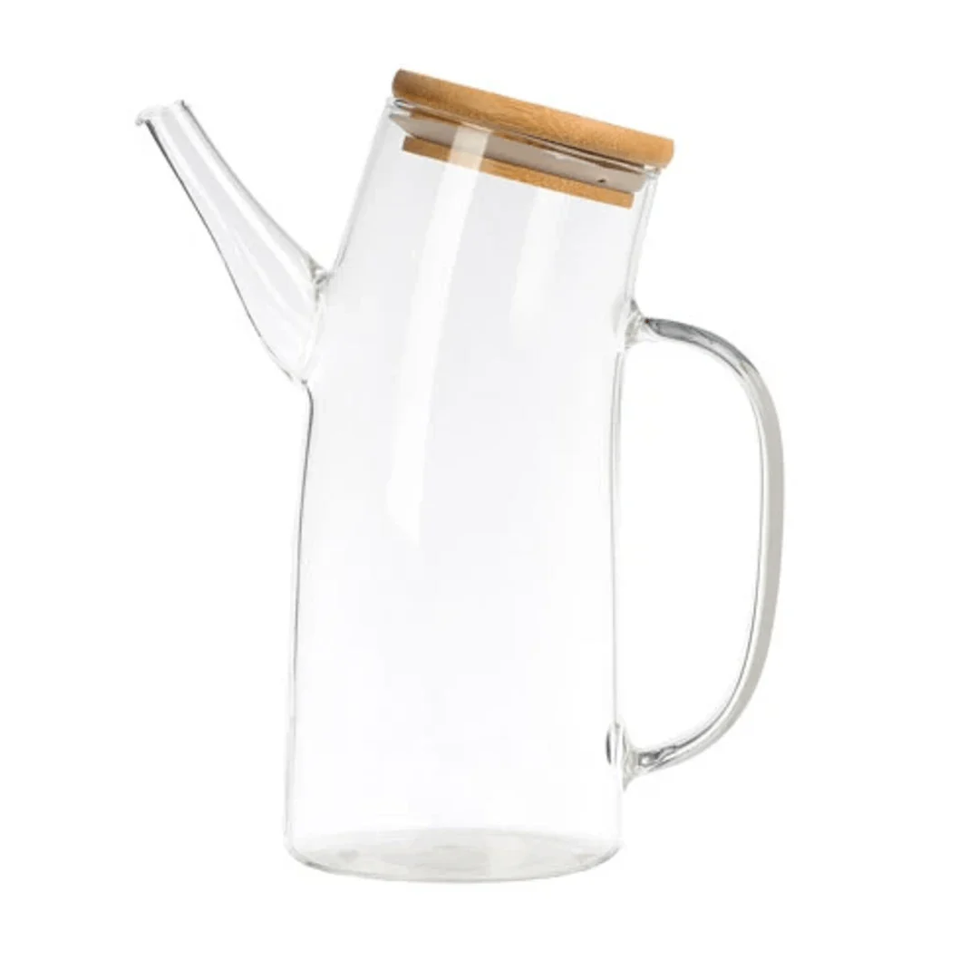 Galheteiro em Vidro com Tampa de Bambu 750ml - Image 4