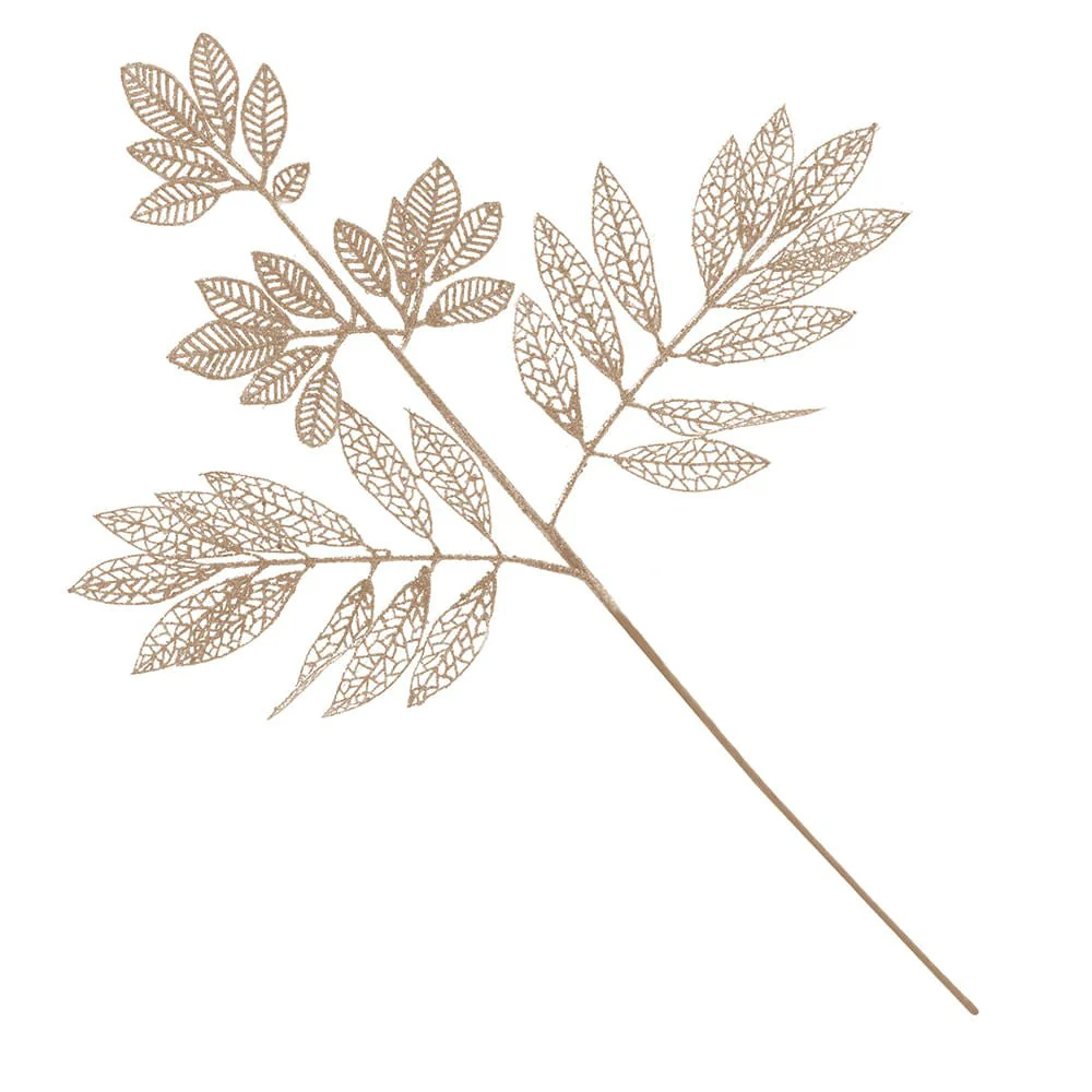 Galho Natalino com Folhas Dourado 74,50cm