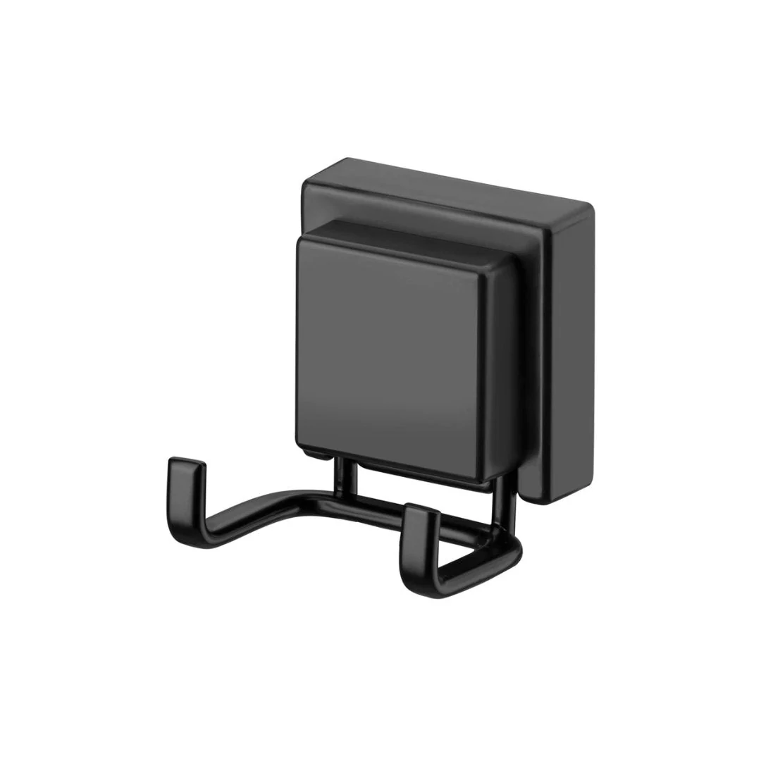 Gancho Duplo de Parede Ventosa Preto Fosco Suporta 3KG - Image 5