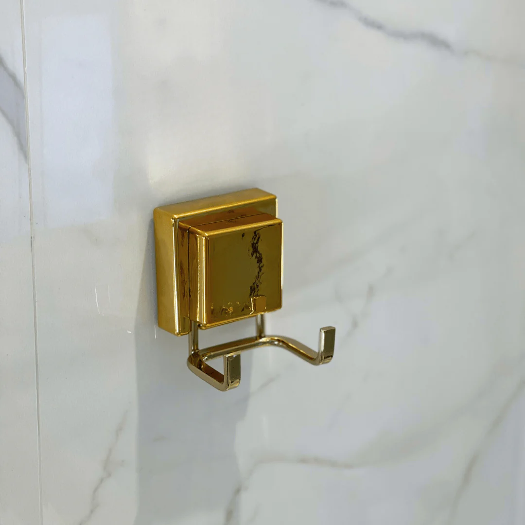 Gancho Duplo com Ventosa Dourado - Image 3