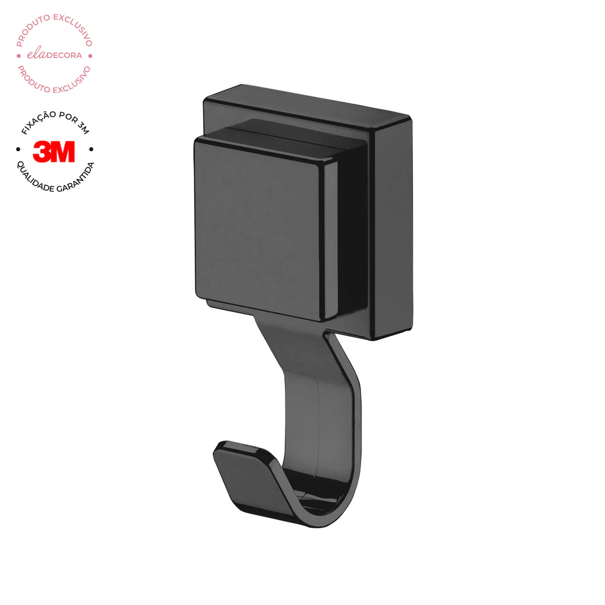 Gancho Multiuso com Fixação 3M Preto Fosco - Image 4