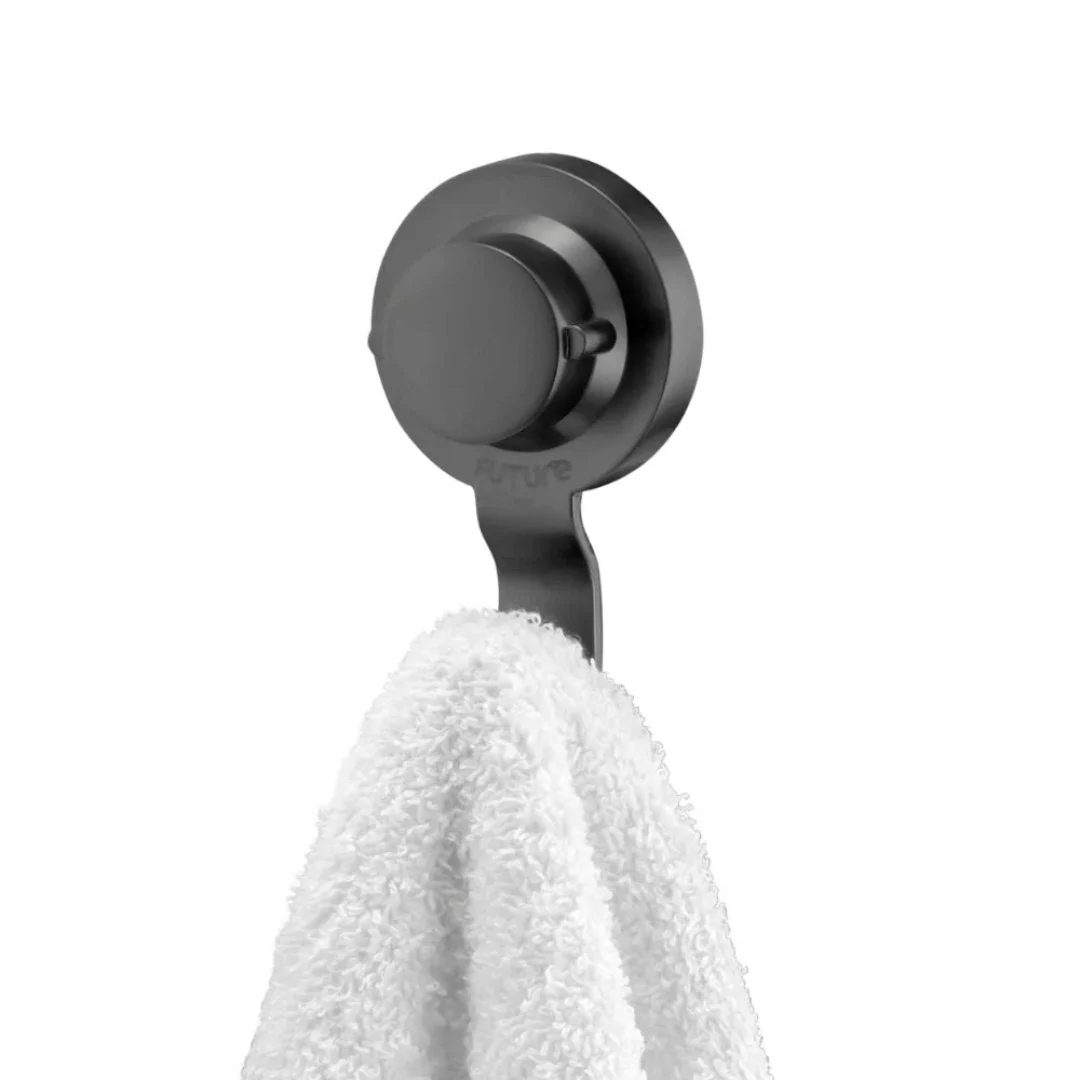 Gancho de Parede Preto Fosco com Ventosa Resistente 10,5cm - Image 6