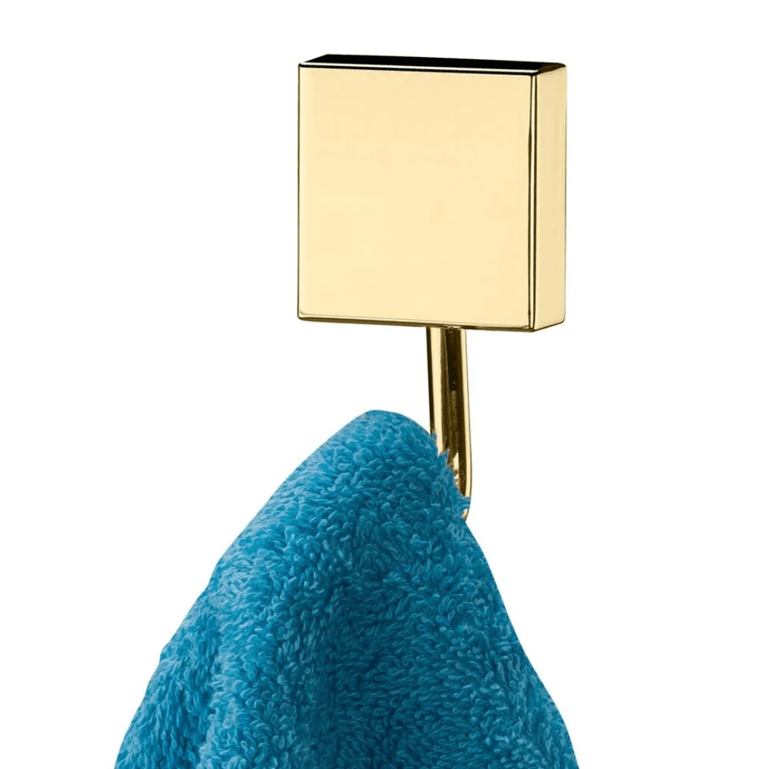 Gancho Porta Toalha Fixação Parafuso Dourado - Image 3