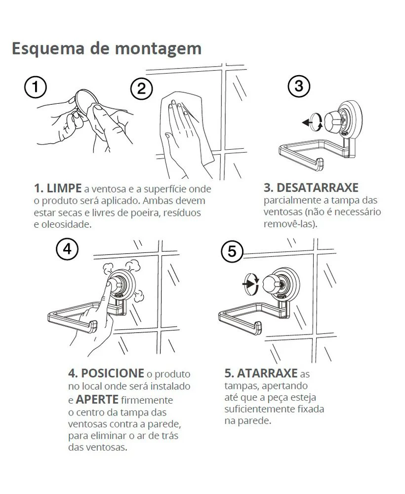Gancho Multiuso em Plástico com Ventosa Preto - Image 3