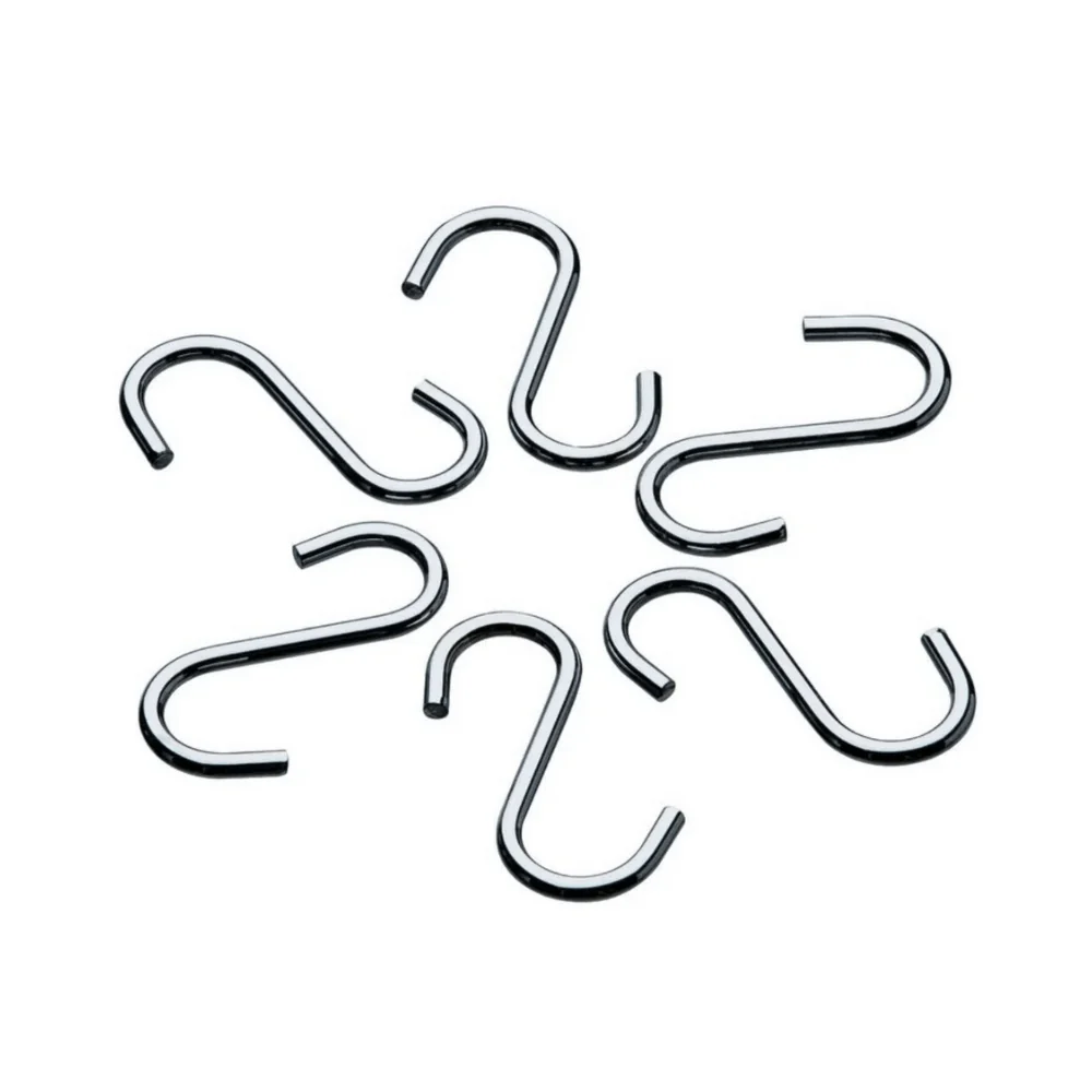 Gancho para Barra Tubular Cromado - 6 Unidades