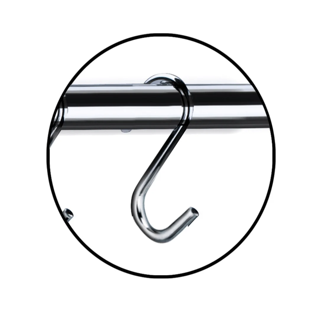 Gancho para Barra Tubular Cromado - 6 Unidades - Image 3
